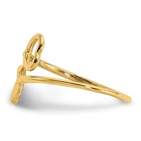 14K Double Heart Toe Ring view 4