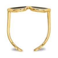 14K Black Enameled Sunglasses Toe Ring view 2