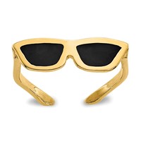14K Black Enameled Sunglasses Toe Ring view 1