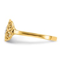 14K and White Rhodium Filigree Ring view 4