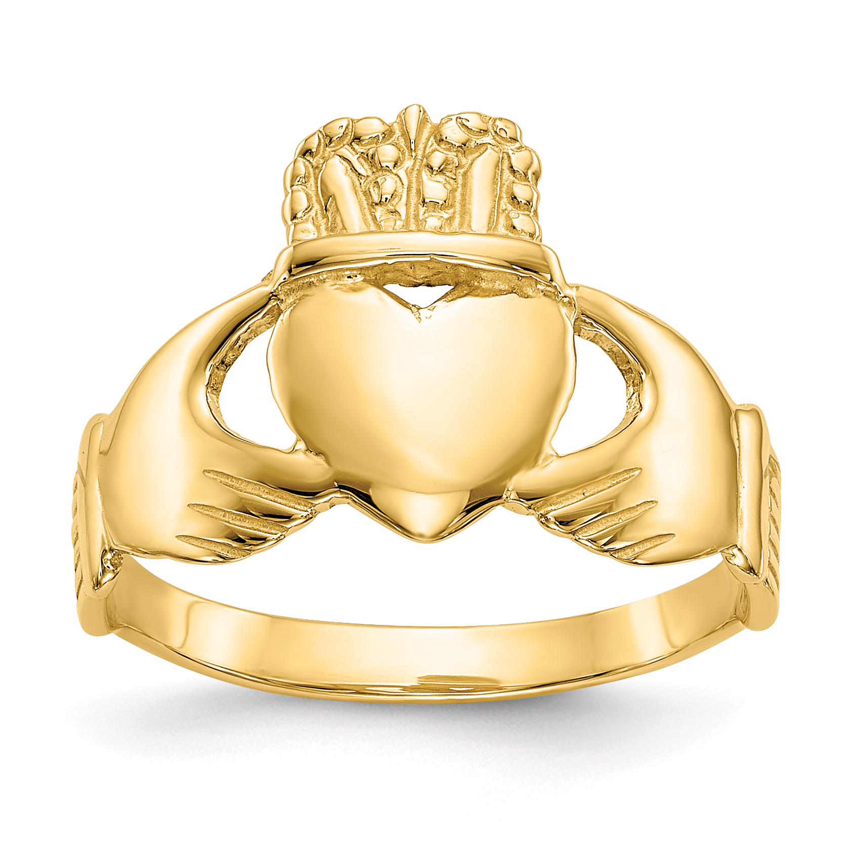 14k Yellow Gold  Ladies  Claddagh  Ring  K2066 eBay