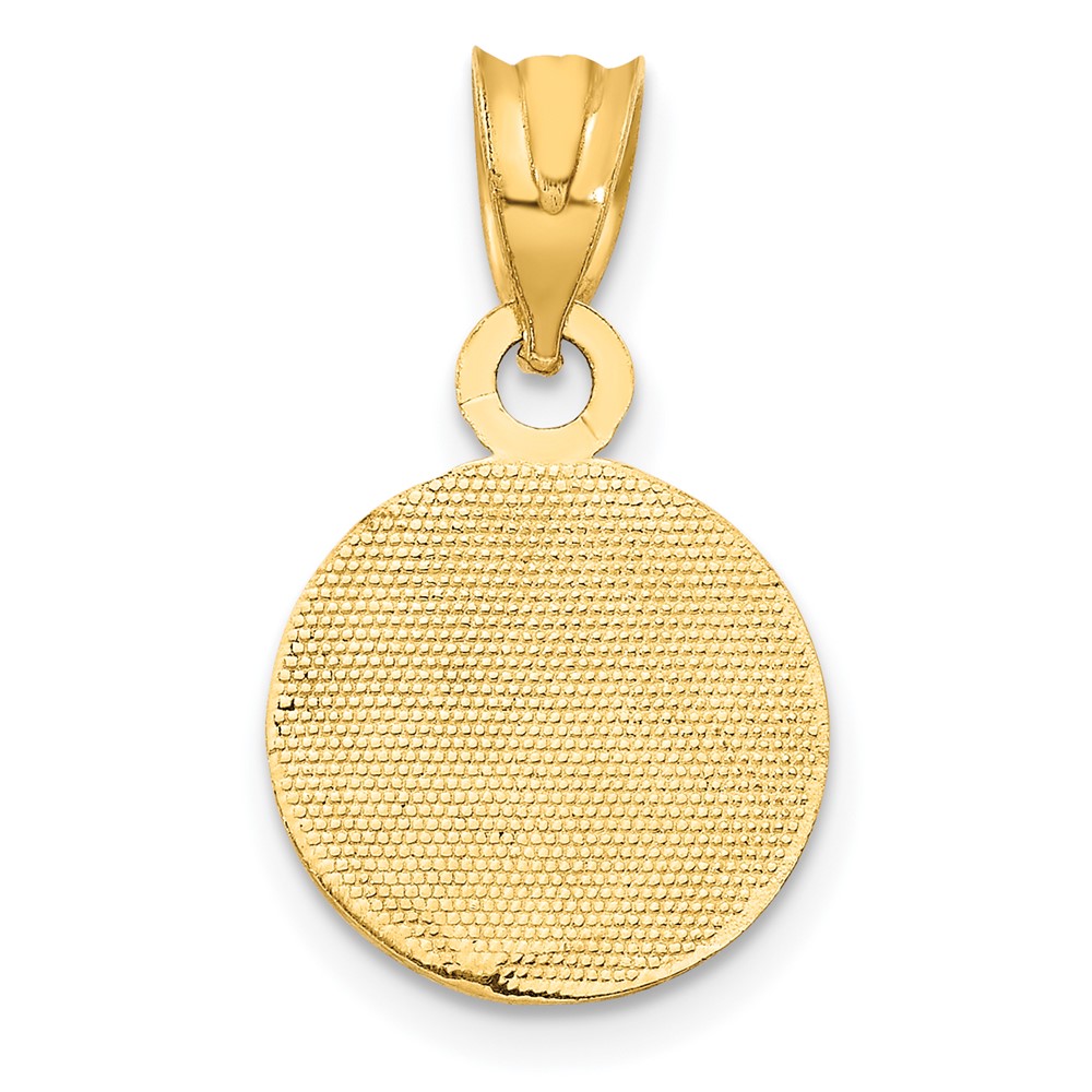 14k Enameled Baseball Pendant (K2092)