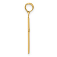 14K Yellow Gold Polished Cross Pendant view 2