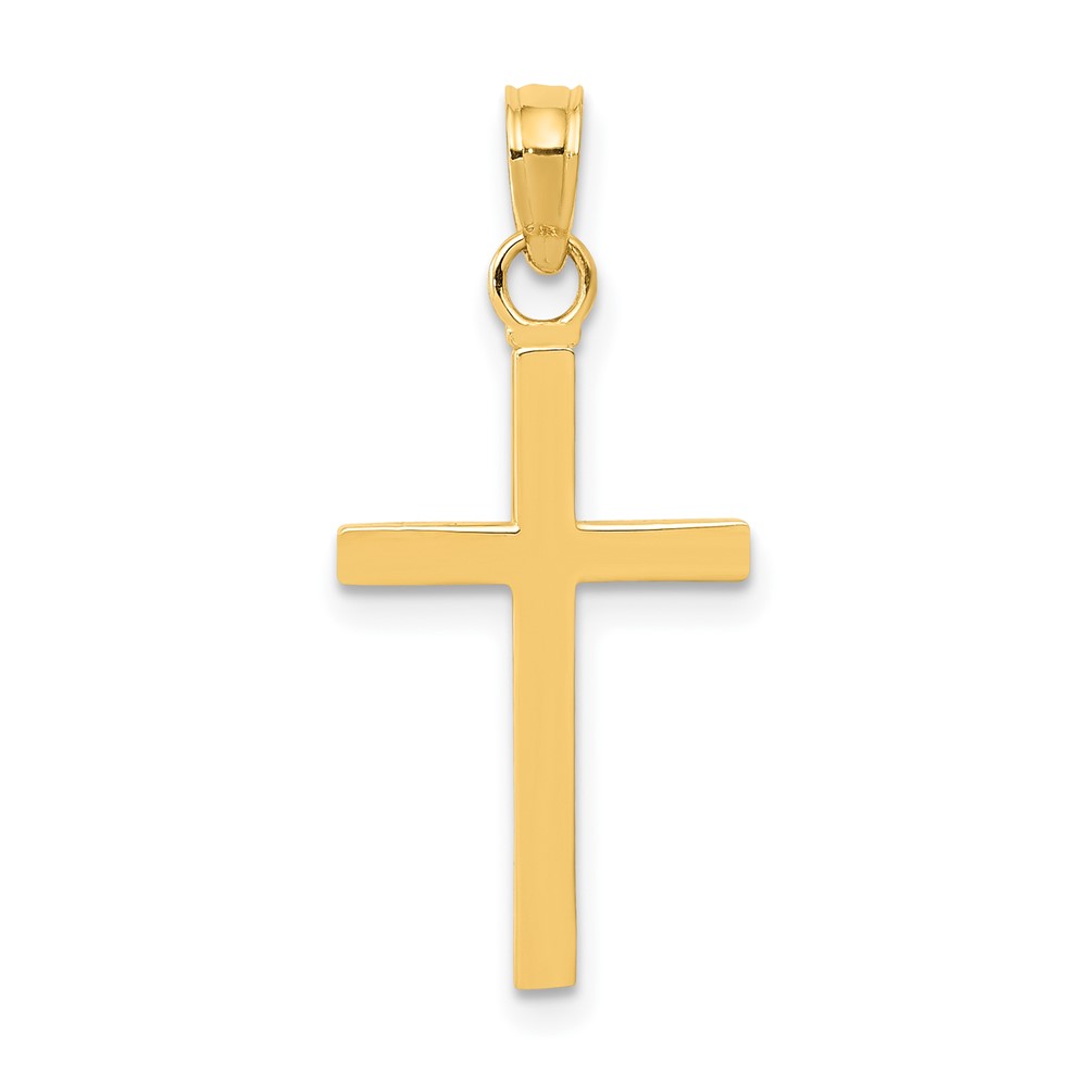 14k Polished Cross Pendant (K2116)