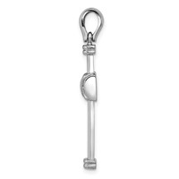 14K White Gold Center -x- Latin Cross Pendant view 2