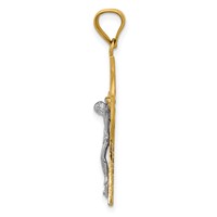 14K Two-tone Iona Crucifix Pendant view 2