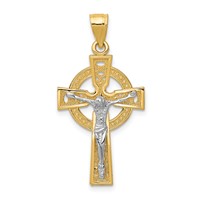 14K Two-tone Iona Crucifix Pendant view 1