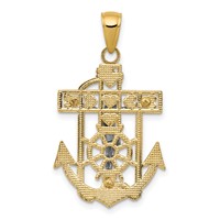 14K Two-tone Mariners Crucifix Pendant view 4