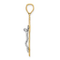 14K Two-tone Mariners Crucifix Pendant view 2