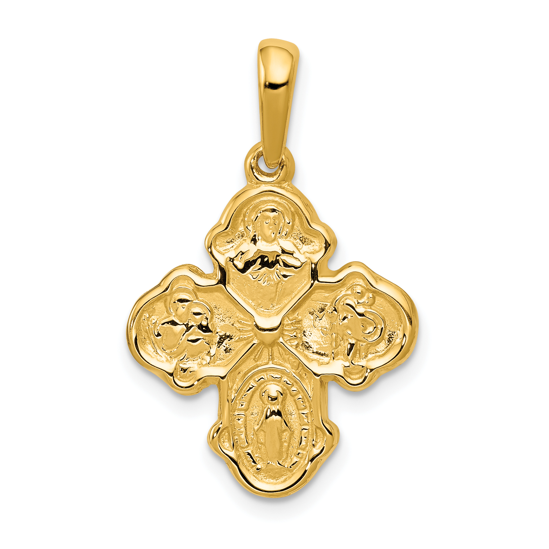 14k Four Way Medal Pendant (K2296)