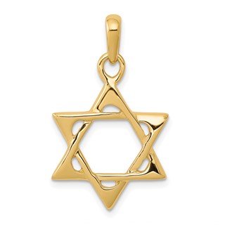 Gold Star of David Pendant