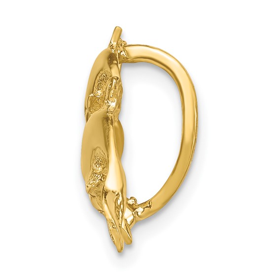 14k Four Dolphins Omega Slide