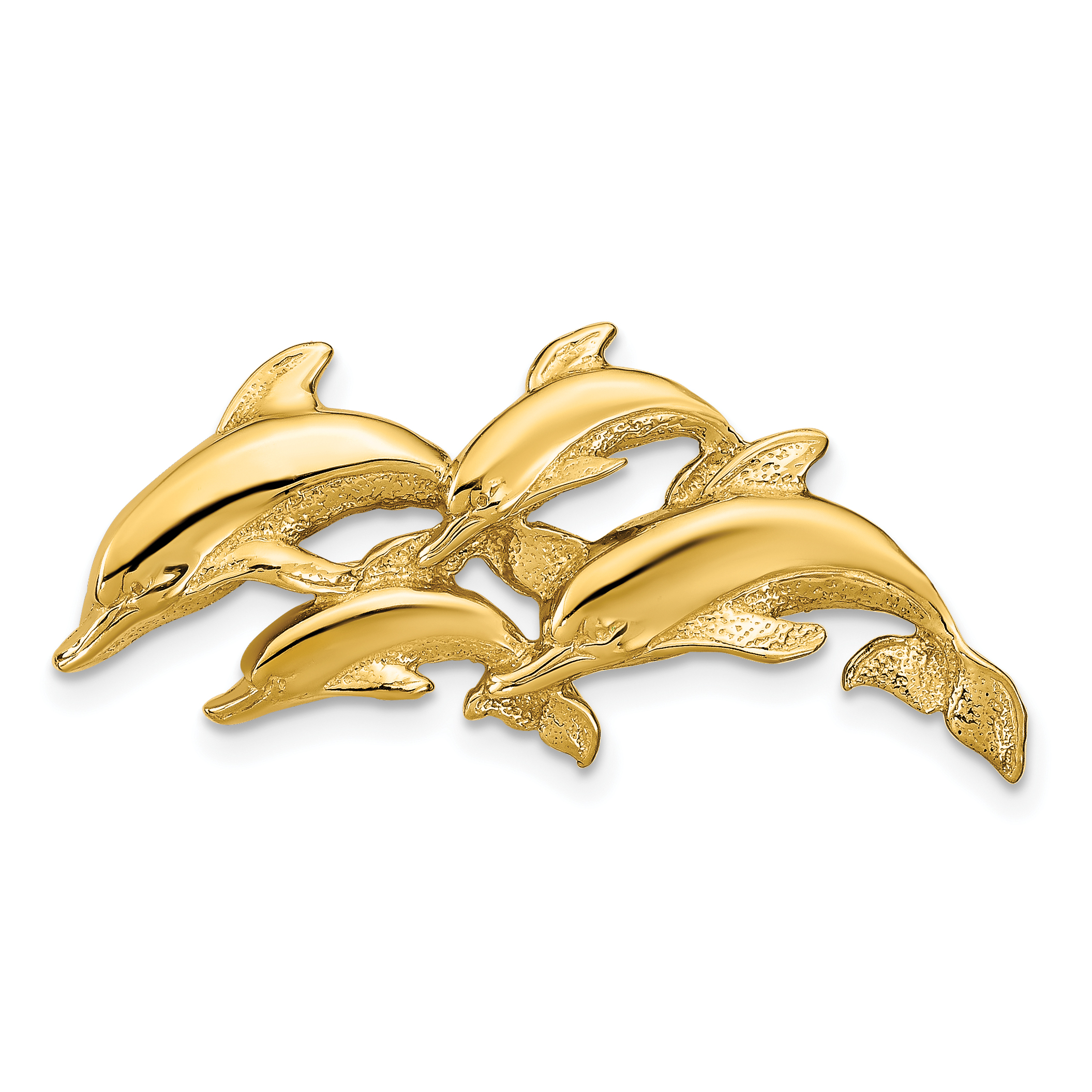 14k Dolphins Slide (K2496)