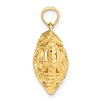 14K Polished 3-D Filigree Puffed Heart Pendant view 2