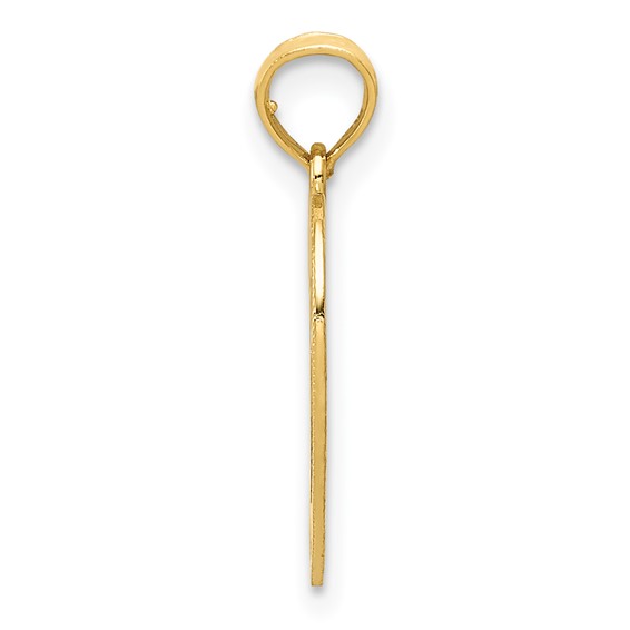 14K Polished Swirled Border Engravable Heart Pendant