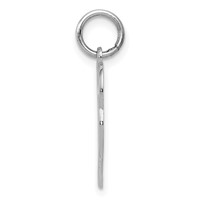 14K White Gold Double Heart Charm view 2