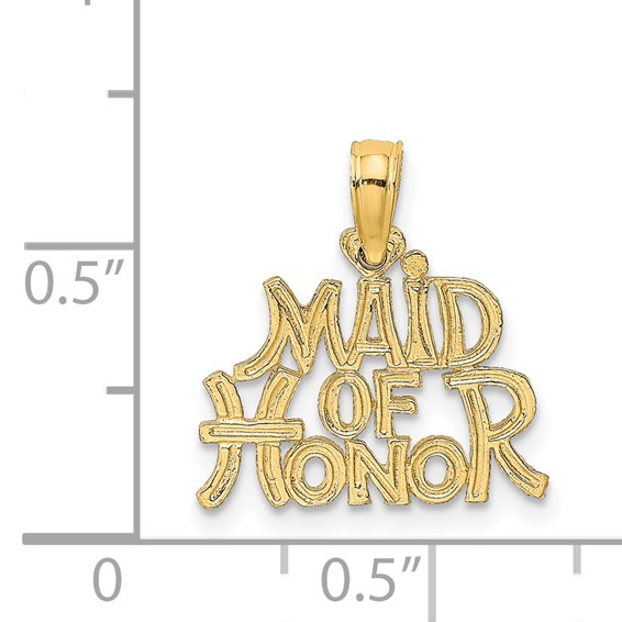 14k MAID OF HONOR Charm