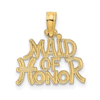 14k MAID OF HONOR Charm