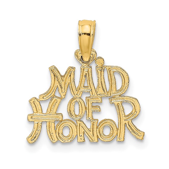 14k MAID OF HONOR Charm