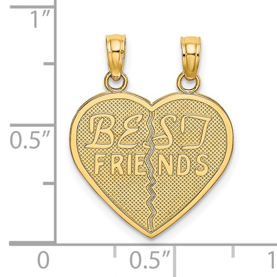 Gold Break a Part BEST FRIENDS Heart
