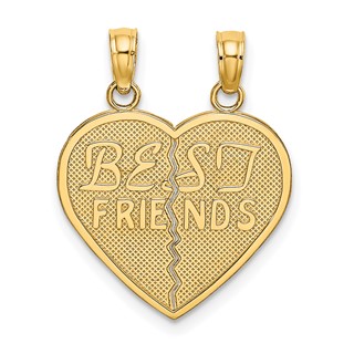 Gold Break a Part BEST FRIENDS Heart