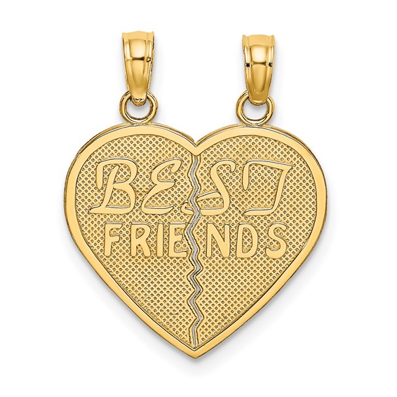 Gold Break a Part BEST FRIENDS Heart