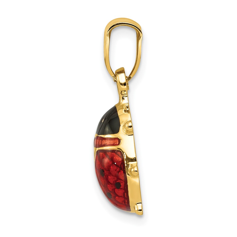 14k Enameled Ladybug Charm (K261)