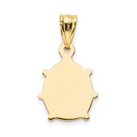 14K Yellow Gold Red and Black Enameled Ladybug Charm view 3