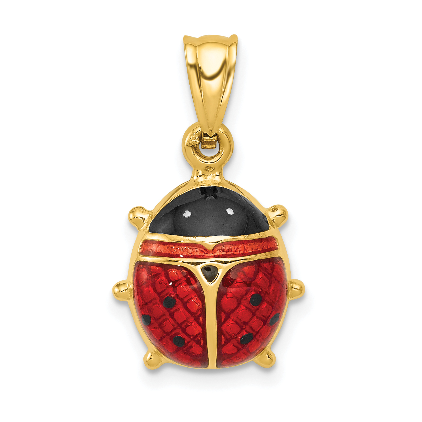 14k Enameled Ladybug Charm (K261)