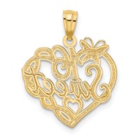 14K and White Rhodium Sweet 16 Pendant view 3