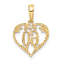 14K 60 Heart Pendant view 3