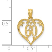 14K 60 Heart Pendant view 4