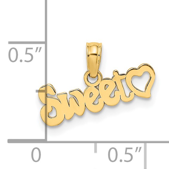 14k SWEET with Heart Charm