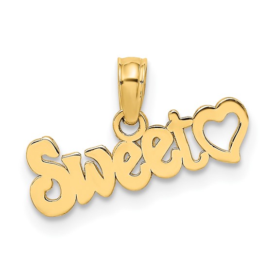 14k SWEET with Heart Charm