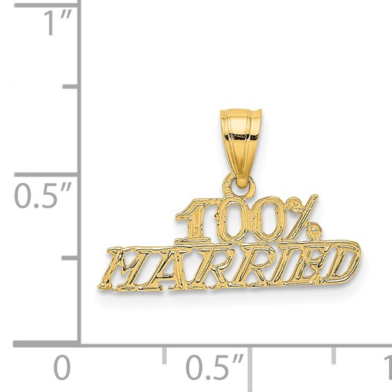 14k 100% MARRIED Charm