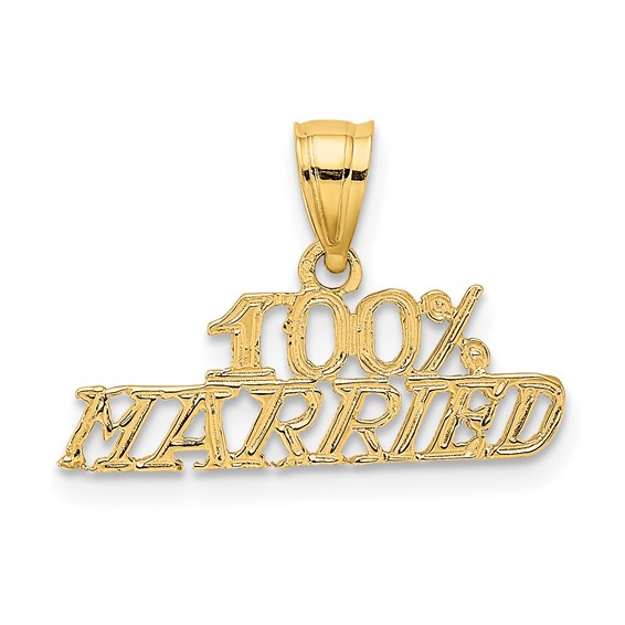 14k 100% MARRIED Charm