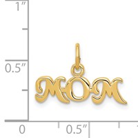 14K Yellow Gold Mom Charm view 4