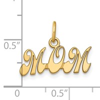 14K Yellow Gold Mom Charm view 3