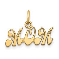 14K Yellow Gold Mom Charm view 1