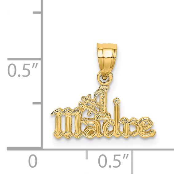 14k #1 MADRE  Charm