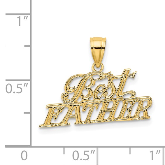 Gold BEST FATHER Charm