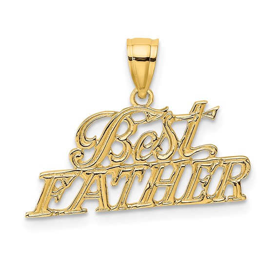 Gold BEST FATHER Charm