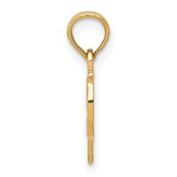 14K Yellow Gold I Heart Papa Charm view 2