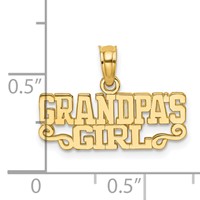 14K Grandpas Girl Charm view 3