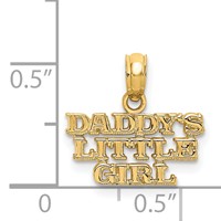 14K Yellow Gold Daddys Little Girl Charm view 3