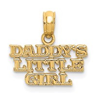 14K Yellow Gold Daddys Little Girl Charm view 1