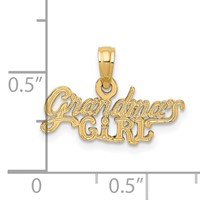 14K Yellow Gold Grandma's Girl Charm view 3