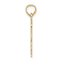 14K Yellow Gold Daddys Girl Heart Pendant with Banner view 2