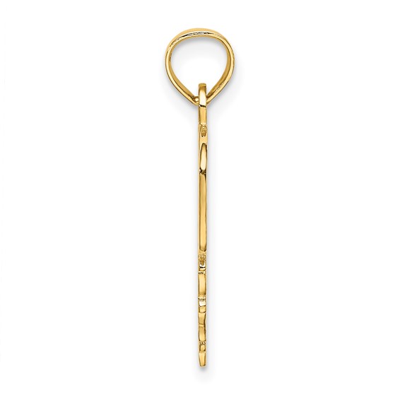 14k DADDYS GIRL Heart with Banner Pendant