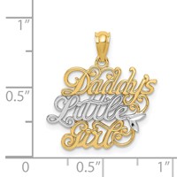 14K and White Rhodium Daddys Little Girl Pendant view 4